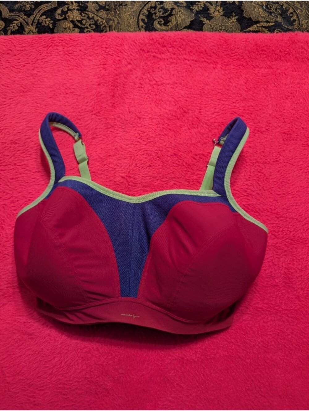 Panache Sport Power Underwire High Impact Convertible Sports Bra Red Pink 30H - Picture 2 of 7